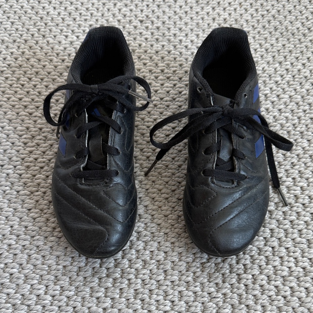 Black and Blue Boys Adidas Soccer Cleats